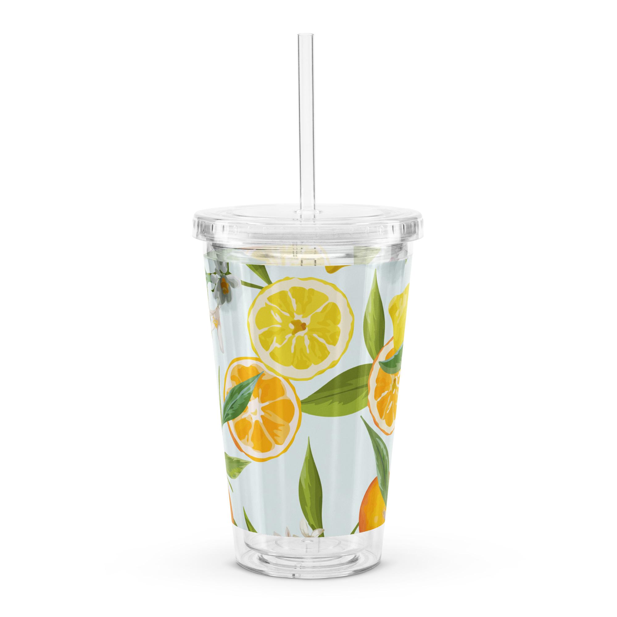 Clear plastic tumbler