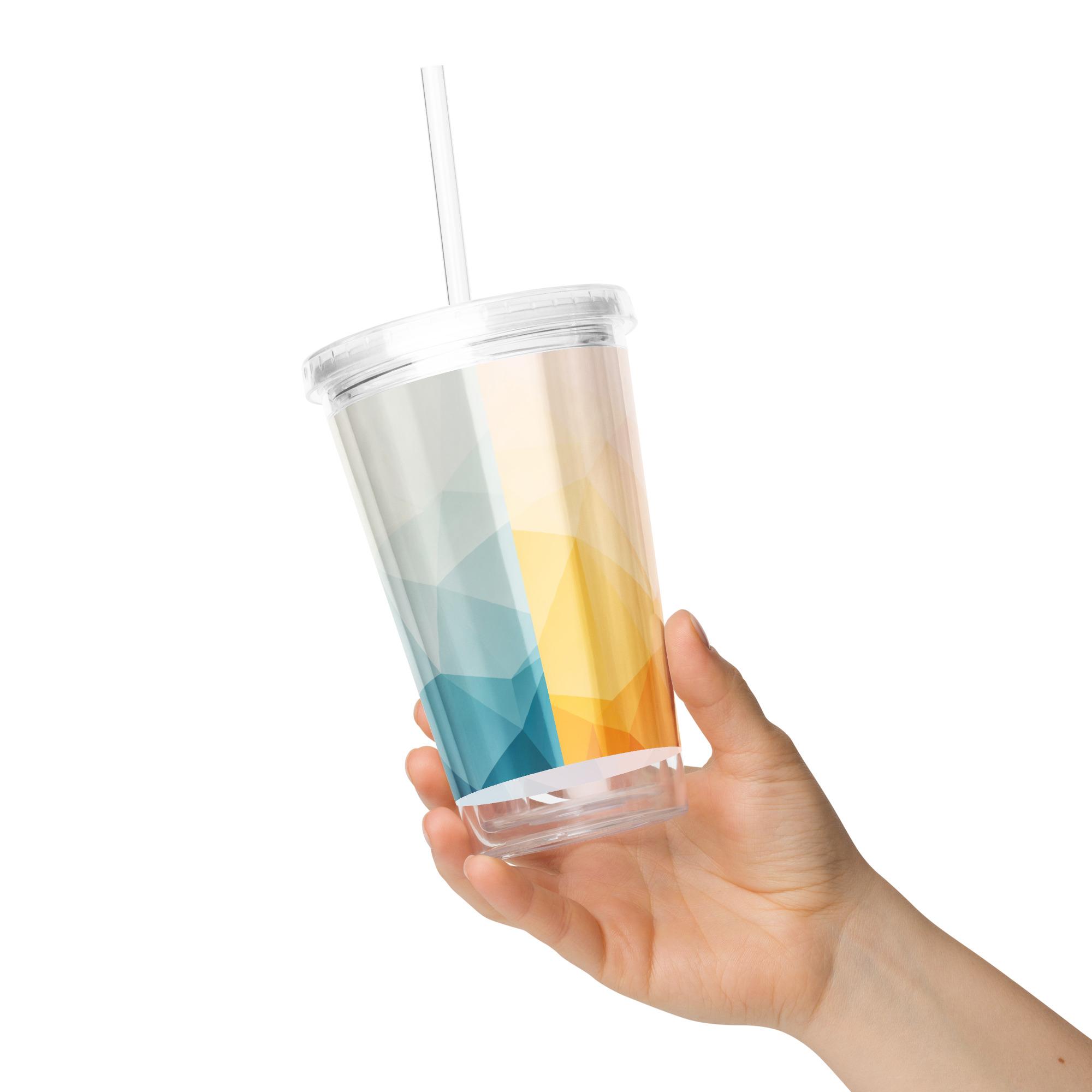 Clear plastic tumbler