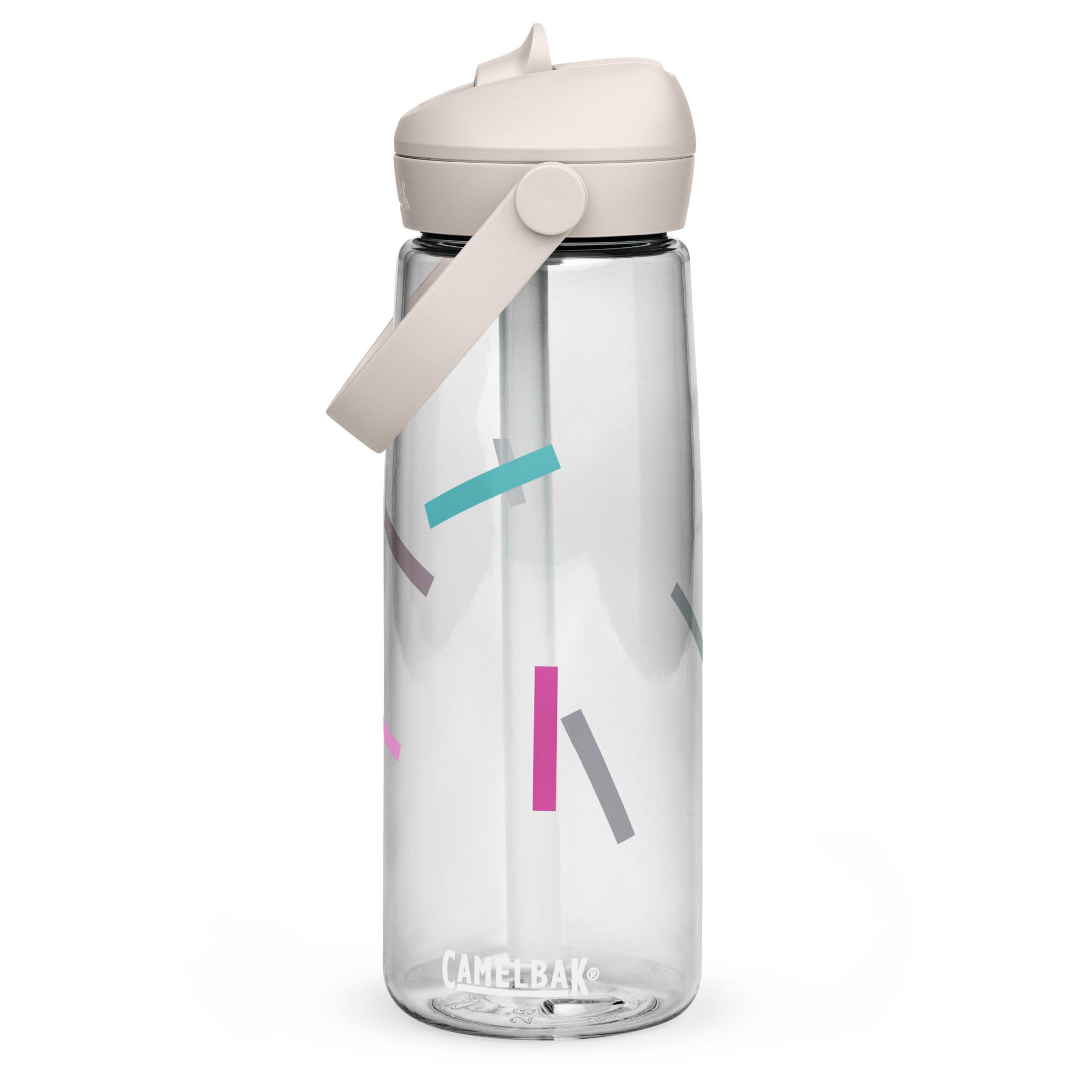 Flip straw water bottle