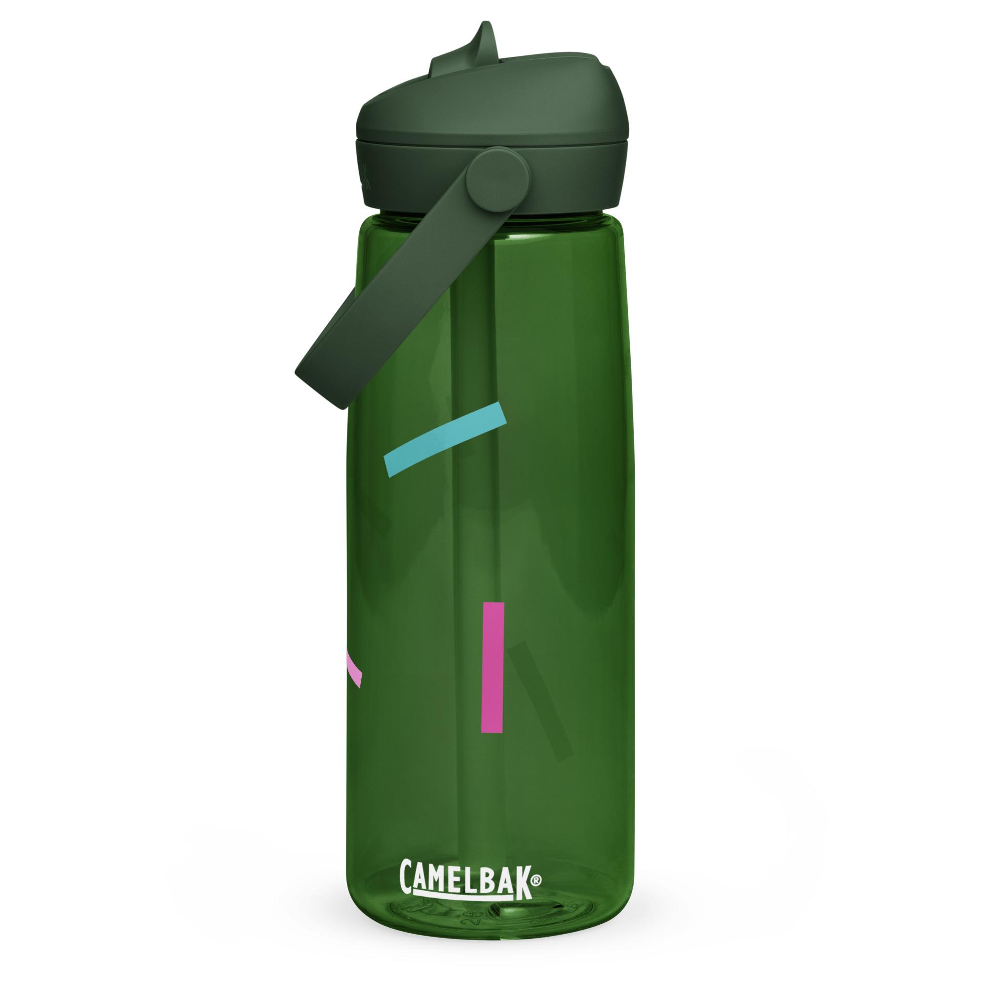 Flip straw water bottle
