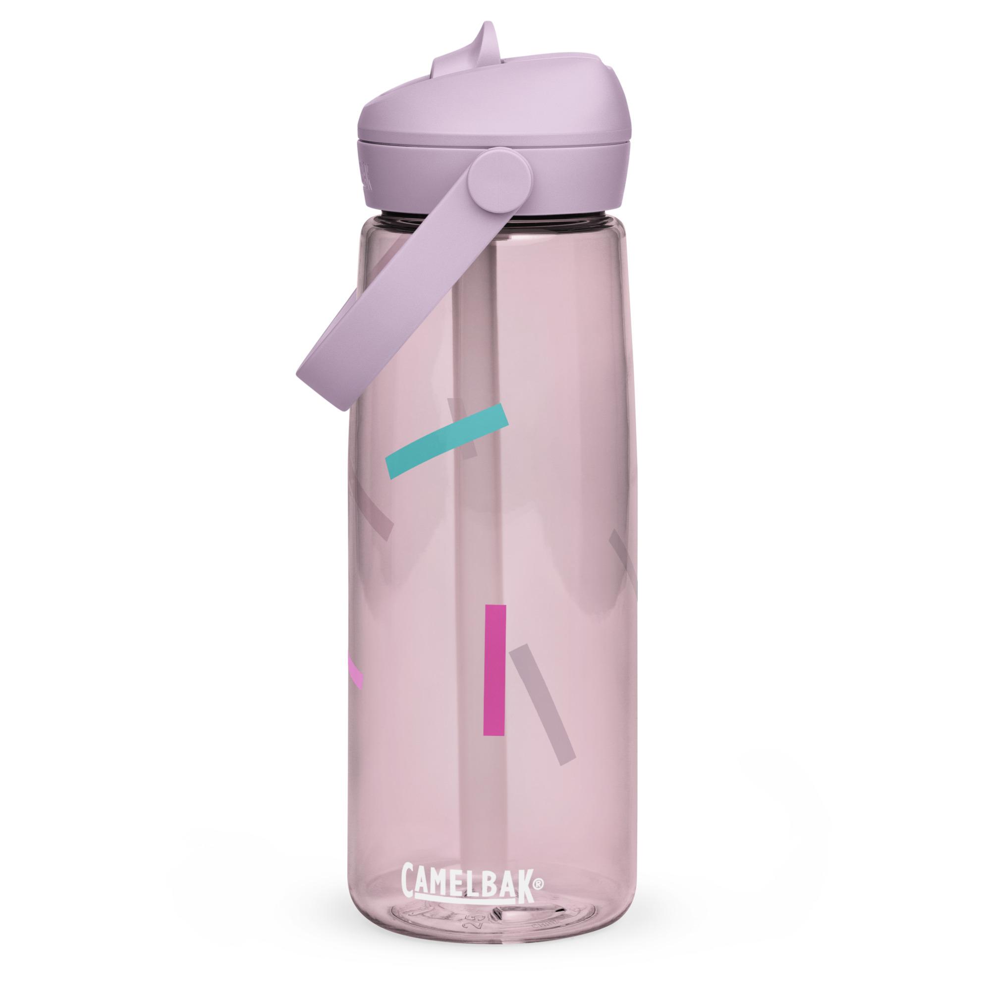 Flip straw water bottle