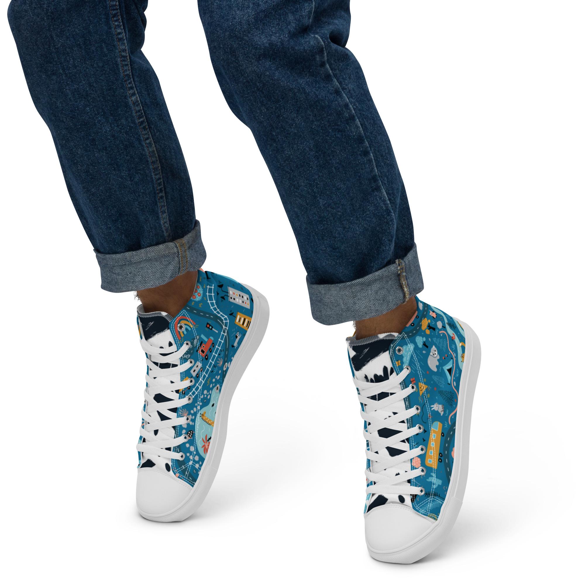 Men’s high top canvas shoes