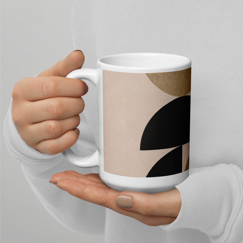 White glossy mug