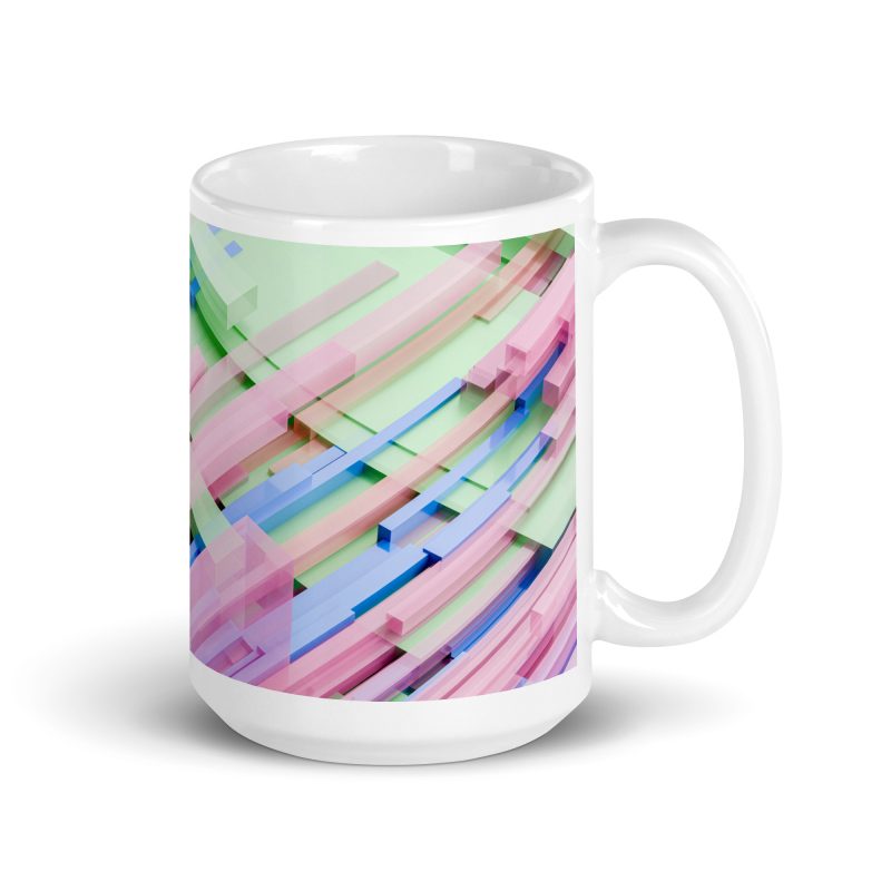 White glossy mug
